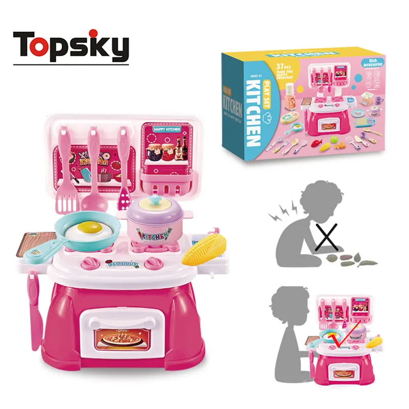 Bambini delicato cucina 19 pcs set giocattolo cucina pretend gioca toy con strumenti di cottura utensile set giocattoli educativi del gioco per ragazze