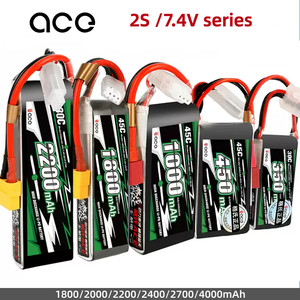 Batteria LiPo ACE 2S 7.4V 20C-45C 1800-4000mAh ad alta scarica per Droni FPV, Aerei RC, Auto, Barche e Modelli RC - Product Image 1
