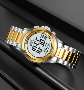 סיטונאי חדש 2271 skmei עמיד למים relojes hombre persalizado נירוסטה יוקרה דיגיטלי יוקרתי לגברים שעון זהב - Product Image 3
