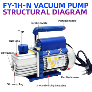 Pompa Vakum <span class=keywords><strong>AC</strong></span> Mini Rotary Vane Tekanan Tinggi HVAC Single/Dual Stage Refrigerasi FY-1H-N 3.6m/h - Product Image 5