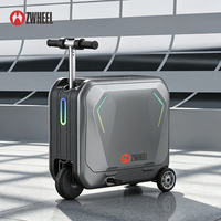 Valise à roulettes portable moderne ZSJ1 avec double sortie de charge, roues pivotantes, poids léger, serrure TSA, pour alimenter vos appareils en voyage