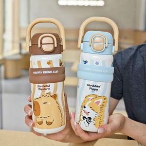 Bouteille isotherme Fabo Scratched Capybara 600 ml réutilisable et portable pour enfants et étudiants - Product Image 4