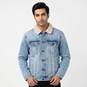 Veste en jean de style urbain de haute qualité pour hommes, meilleure vente, couleur unie, vêtements en jean bon marché pour hommes - Product Image 1