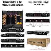 Amplificateur de puissance numérique professionnel GP1650 4 canaux classe D 1U pour système audio DJ et scène