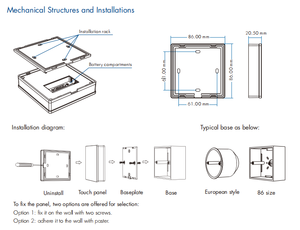 SKYDANCE T20- 1 zona 1 zona a batteria a parete interruttore Touch pannello dimmer per Controller LED - Product Image 5
