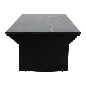 Modern Rectangular Stone Top Coffee <b>Table</b> With Mango Wood Base For Living Room Furniture - Product Image 3