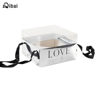Caja de Regalo con Forma de Corazón para el Día de San Valentín, Caja de Flores Plegable con Espejo, Bolsa de Flores, Caja de Regalo para Frutas