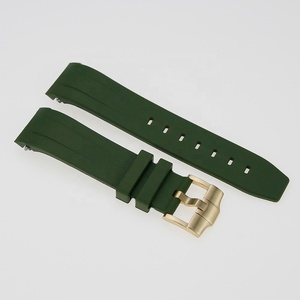สายนาฬิกา SKX007 สีเขียว ทำจากยางวัลคาไนซ์ พร้อมหัวเข็มขัดแบบแข็ง ขนาดรู 1.8 มม. 2.5 มม. ความกว้าง 22 มม. - Product Image 4