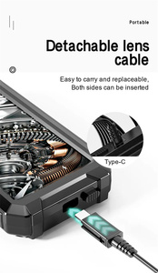 Caméra d'inspection de canalisation de 5 pouces avec objectif de 8 mm, 1080P, étanche IP67, <span class=keywords><strong>endoscope</strong></span> numérique industriel - Product Image 2
