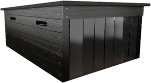 Abri pour tondeuse robotisée en bois de cèdre moyen, 37x26x18 pouces, <span class=keywords><strong>garage</strong></span> résistant aux intempéries avec rideaux amovibles pour Husqvarna Automower - Product Image 5