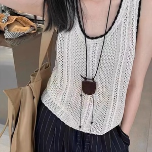 Creative Mini Crescent Bag Necklace Pouch <b>Purse</b> Vintage Suede Leather Genuine Leather <b>Small</b> Neck Chain Strap Bohemian Fashion - Product Image 2