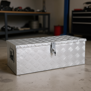 Boîte de rangement en aluminium 31,5x15,4x11,8 pouces, boîte à outils verrouillable, étanche, pour garage - Product Image 2