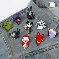 Broche en alliage plaqué, style dessin animé, créative et personnalisée, Halloween, Nightmare Christmas, Sally, avec badge recouvert de tissu