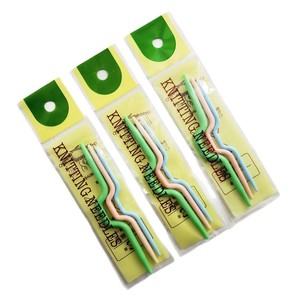 Aiguilles à tricoter en plastique en forme d'arc, lot de 3, courbées, à grand œillet, pour couture à la main, travaux manuels, fabrication de pulls DIY - Product Image 5