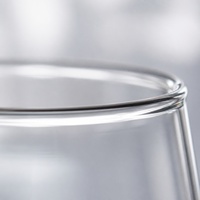 Gobelet en verre transparent moderne de 320 ml, résistant, anti-fuite, réutilisable, durable, sûr pour les boissons, les jus, les sodas
