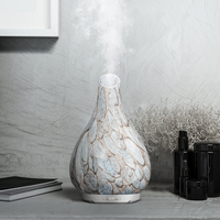 Humidificateur de parfum ultrasonique diffuseur d'aromathérapie huile essentielle électrique en verre marbré en forme de vase pour hôtels prise américaine