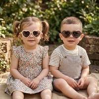 Lunettes de soleil à diffraction en forme de cœur pour enfants, effet de changement de couleur, vente en gros
