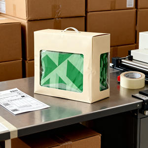 Confezione regalo personalizzata Kraft grande rettangolo scatola di imballaggio abbigliamento abbigliamento abbigliamento per lenzuola - Product Image 3