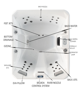 Stile europeo di alta qualità 4 persone balboa spa idromassaggio idromassaggio vasca idromassaggio - Product Image 4