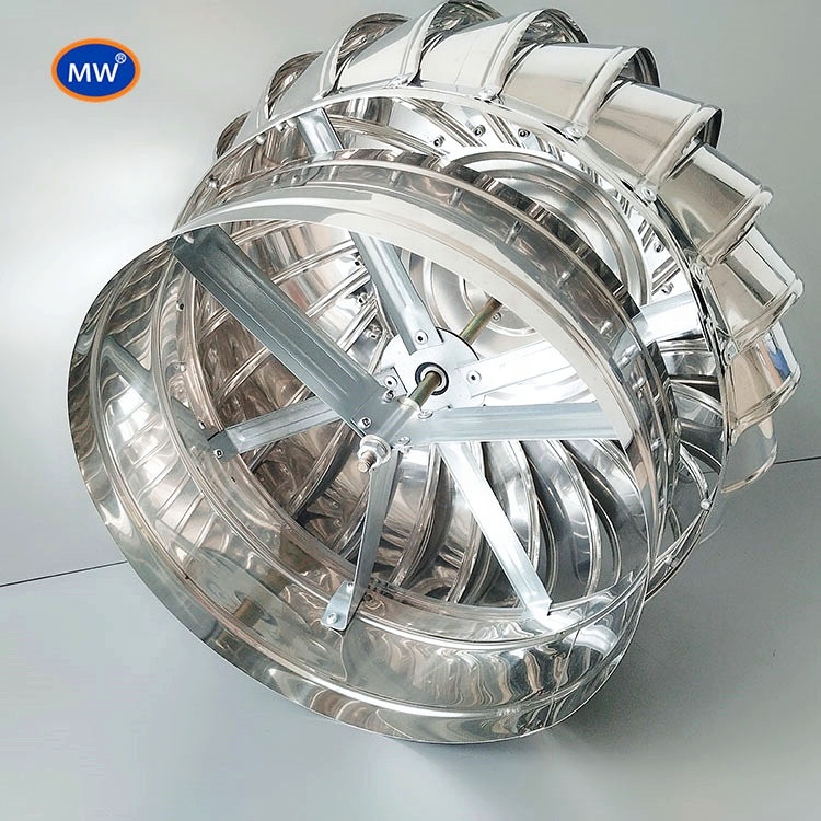 16 Inch Stainless Steel Roof Turbine Vent - Unpowered Attic Ventilator, Rainproof For Home, Garage, Warehouse Airflow