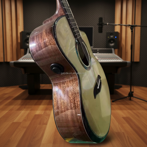 กีตาร์โปร่งไฟฟ้าระดับไฮเอนด์ ระบบดิจิตอลอัจฉริยะแบบดับเบิ้ล OS1 พร้อมระบบกันสั่นสะเทือน ตัวกีตาร์ทำจากไม้แท้ ชิปปรับแต่งเสียง EQ ได้ - Product Image 1