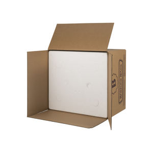 Boîte d'expédition isolée thermiquement pour aliments congelés Carton d'emballage isolé en polystyrène glacière avec boîte extérieure brune - Product Image 2