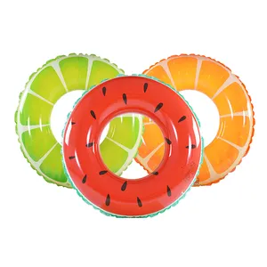Inflatable trái cây hồ bơi nổi dưa hấu Orange chanh bơi nhẫn cho mùa hè Nguồn cung cấp bên Inflatable Ống Phao hồ bơi ống