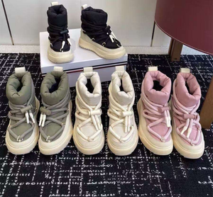 Classic luxury brand fashionable thick-soled cotton shoes anti-slip function large size snow <b>boots</b> warm comfortable snow <b>boots</b> - Product Image 1