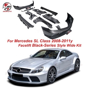 Nouvel arrivage Kit de carrosserie large Style de la série noire <span class=keywords><strong>R230</strong></span> SL pare-chocs avant capot de pare-chocs arrière Bonnt pour Benz <span class=keywords><strong>SL350</strong></span> SL500 aile de panneau latéral - Product Image 1