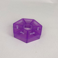Boîte à médicaments en plastique durable à 7 compartiments pour une semaine - Rangement portable de 7 jours avec mini compartiments