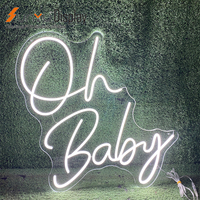 Droshipping Personnalisé Joyeux Anniversaire Oh Baby Better Together enseigne néon extérieur intérieur enseigne néon LED pour les affaires de fête