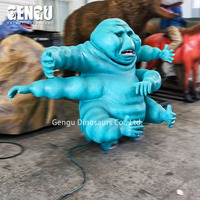 Décoration d'Halloween, modèle de fantôme animatronique, monstre grandeur nature fait à la main pour maison hantée