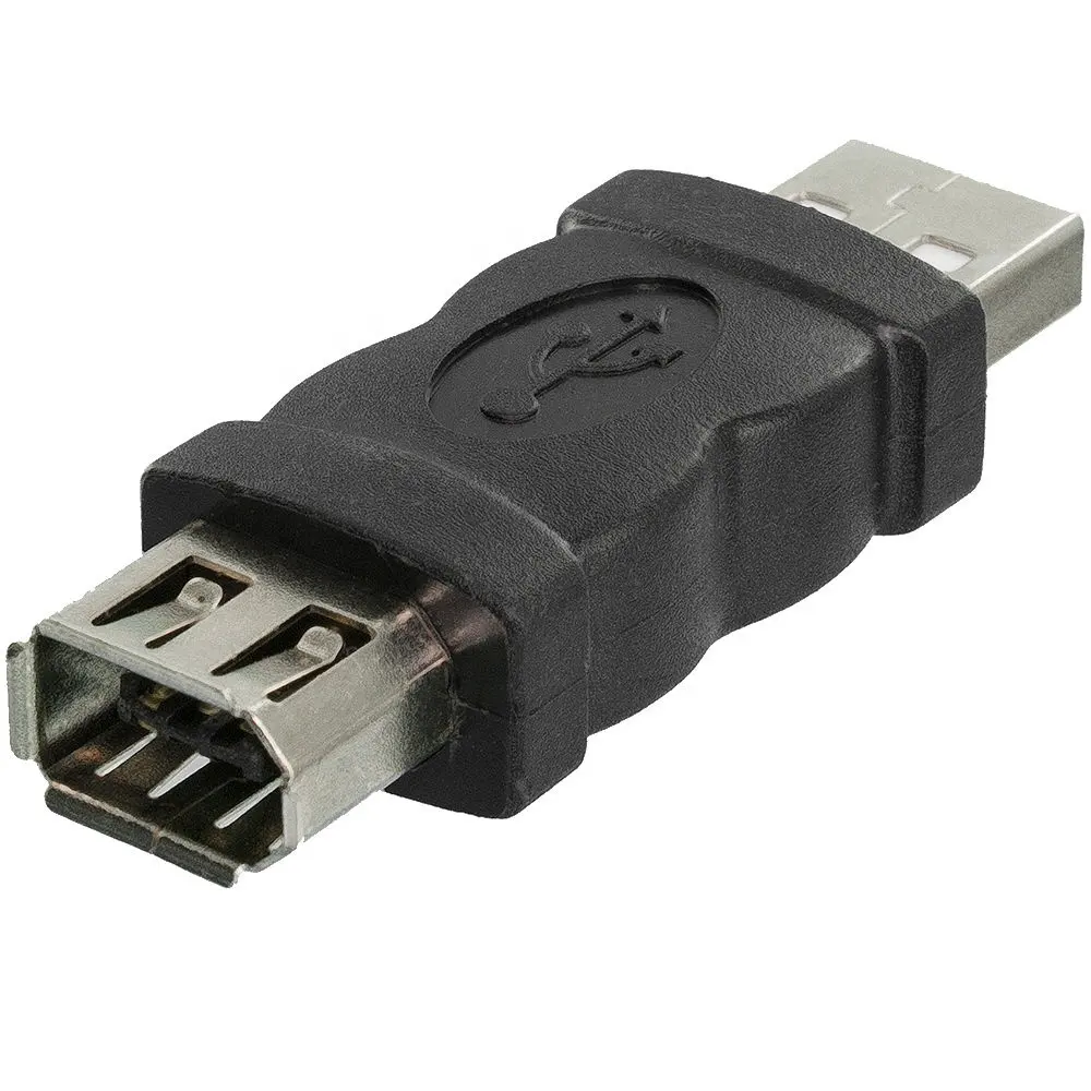 IEEE 1394 6 pinos fêmea Firewire para USB um conector do adaptador macho plug-in