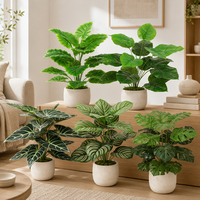 Plante artificielle Monstera, fausse Monstera Deliciosa, feuilles au toucher réel, OEM ODM, usine directe, plante en pot, décoration de bureau et de maison