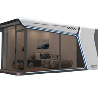 Maison-capsule mobile de luxe en alliage d'aluminium et acier - Conteneur étanche préfabriqué avec cuisine moderne pour hôtel