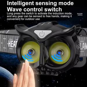 Linterna Frontal Recargable Tipo-C Owl Cob, Luz de Caza Giratoria Portátil, Linterna Frontal LED con Imán USB, Lámpara Frontal para Pesca - Product Image 5