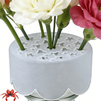 Support de composition florale en silicone personnalisé, grille réutilisable pour Ikebana, support pour grenouillère florale, outil d'arrangement floral, organisateur de vase