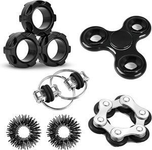 Adult Desk Stress Fidget Toys-Plastic Sensory <b>Rings</b> <b>Spinner</b> Easy Operate Variety Options for Calming Anxiety Boosting Focus - Product Image 6