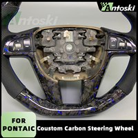 Cuir en fibre de carbone forgé bleu pour volant de luxe, logo personnalisé pour Pontiac G8 2008-2009 Holden Commodore VE/VF-LED