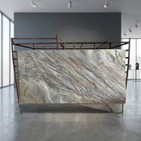 Revêtement mural en marbre de calcite de luxe, motif ardoise, durable, écologique, surface imperméable, pour salle de bain, cuisine, escalier
