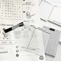 Blocs-notes autocollants transparents et imperméables en PET, 200 feuilles, pour marquage et prise de notes dans les écoles et les bureaux