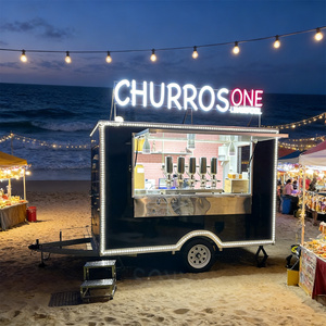 Street Food Truck Mobile Food Cart Fully Equipped <b>Caravan</b> Truck Trailer Mobile Catering Food Van <b>Bbq</b> Grill Cart Pizza Trailer - Product Image 6