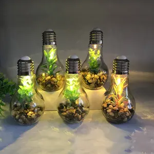 灯泡形状瓶表装饰灯玻璃梅森罐现代微型 LED 景观灯家居装饰