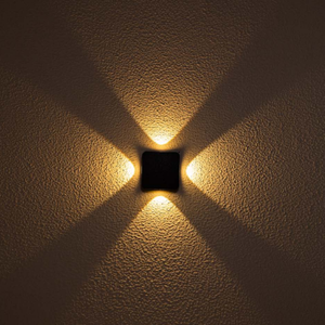 SENZHAO โคมไฟติดผนัง LED ลำแสงแคบ 4 ทิศทาง IP65 กันน้ำ โคมไฟติดผนังทรงสี่เหลี่ยม โรงแรมและสวน โคมไฟติดผนังตกแต่ง - Product Image 1