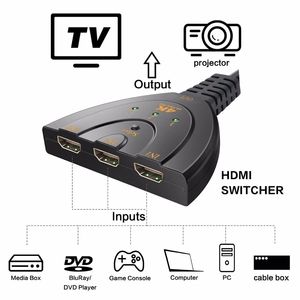 Mini Conmutador HDMI de 3 Puertos 4K*2K 3D 1.4b 1080P, Cable Conmutador Automático para Monitor HDTV <span class=keywords><strong>Xbox</strong></span> para PS3 PS4 DVD, Hub de 1 Puerto - Product Image 5