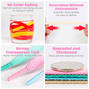 WEGOODZF Lacets de chaussures plats originaux de haute qualité de 8MM d'épaisseur personnalisés Nouveau style de baskets Lacets de tennis en polyester monocouche - Product Image 4