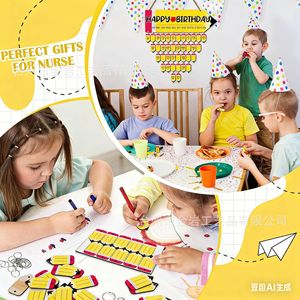 Calendario de cumpleaños de madera con forma de lápiz para aulas, de pared, placa de madera para cumpleaños de regreso a clases, recordatorio DIY - Product Image 2