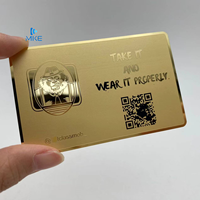 Cartes de visite professionnelles en métal personnalisées