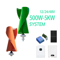 Generador Eólico de Eje Vertical Espiral de 1kw 2kw 5kw, 12V/24V/48V, Velocidad de Arranque de 1.3m/s para Techos