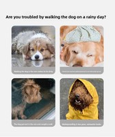 Imperméable réfléchissant pour chien avec trou pour laisse, poncho tactique intégral contrastant pour chiot, vêtements pour chien